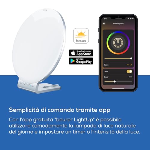 Beurer Tl 100 Lampada Sad Che Simula La Luce Naturale Del Giorno Con Doppia Funzione Luce Da Ambiente E Connettibile Con L'app Beurer Lightup - 3