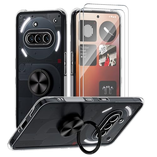 Coque pour Nothing Phone 3a avec anneau noir pour regarder vos vidéos
