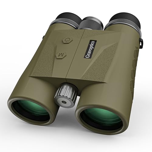 Gravoptics Rangefinder Binoculars for Hunting, 1968 Yard Long Range Laser Rangefinding 10x42mm, Fast 0.15s IP65 Waterproof ±0.5m Accuracy Range Finder Built in for Hunter/Outdoors