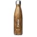 QWETCH Bouteille Isotherme Wood Brun Personnalisée Gravée (500 ml)