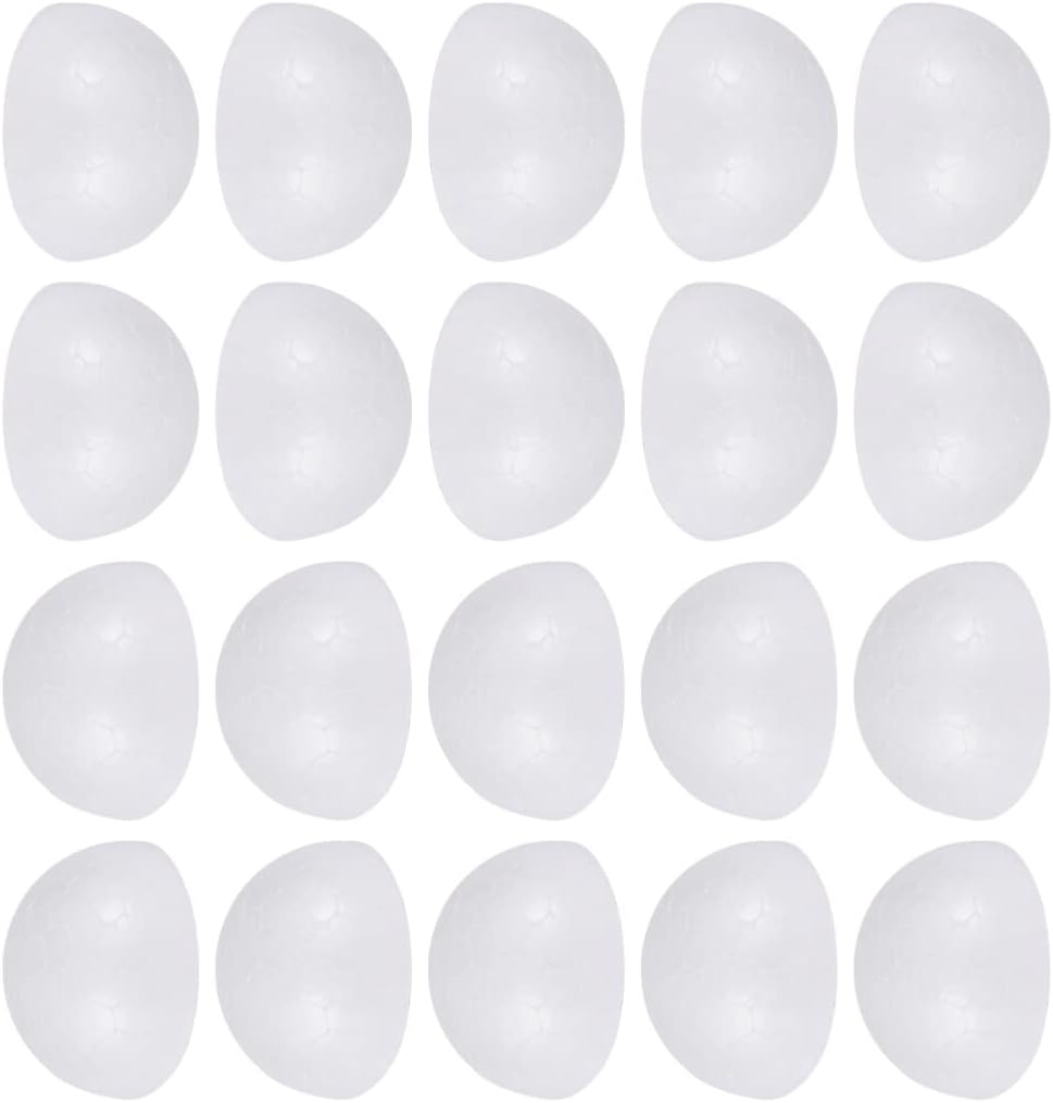 BESPORTBLE Half Foam Balls: 30Pcs 3 Inch Half Round Polystyrene Foam Ball for Home and School DIY Craft Project and Art Decoration