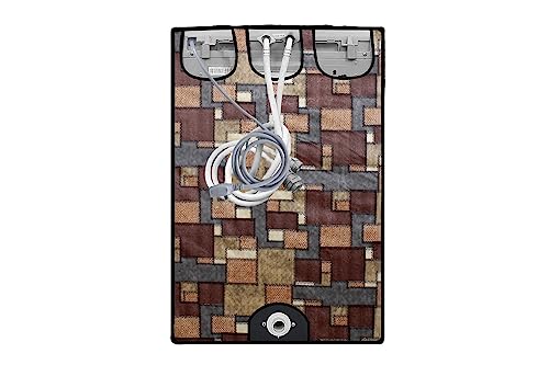 Image of Stylista Top Load Fully Automatic Washing Machine Cover Compatible for IFB 8 kg, 8.5 kg, 9 kg & 9.5 kg, Seamless Pattern Brown
