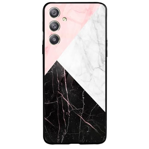 Image of COLORflow Back Cover Compatible with Samsung Galaxy A34 5G | Beautiful Marble Black White Pink | Shockproof TPU Bumper Cover with Camera Protection Back Cover