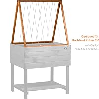 dobar® Select. Rankhilfen-Aufsatz Gurken für Hochbeet Kubus 2.0 - Rankhilfe für den Garten - 78 x 58 x 78 cm - Braun – Ansicht 6