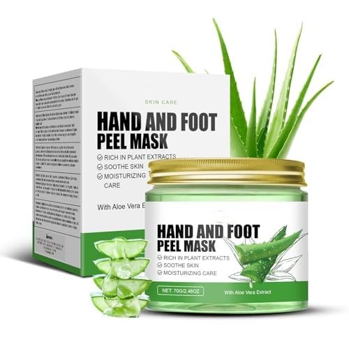 Maschera esfoliante all'aloe, cera per mani e piedi, cura delle mani all'aloe per la cura dei piedi secchi e screpolati, maschera esfoliante idratante idratante nutriente esfoliante per la cura delle