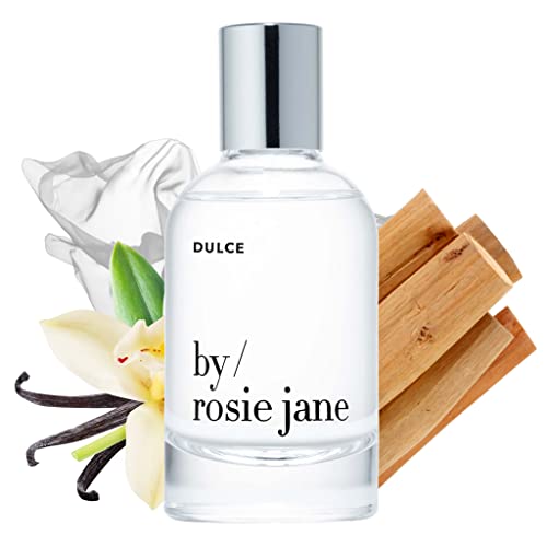 by rosie jane eau de parfum spray dulce - clean perfume for women - non-toxic body mist with notes of creamy vanilla brown sugar amp warm hinoki wood - paraben sulfate amp phthalate free 50ml
