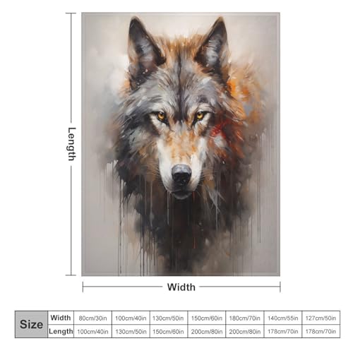 Manta de franela de lobo 150x200 cm para sofá y cama 6