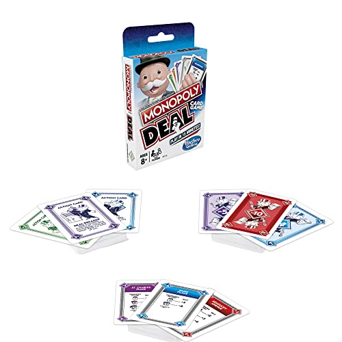 Image of MONOPOLY Board Game, Toys for Kids, Boys and Girls Ages 8 and Up&MONOPOLY Deal Card Game English (New), Toys for Families and Kids, Boys and Girls Ages 8 and Up