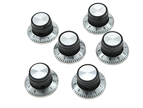 Pack of 6 Vintage Guitar AMP Knob Reflectors