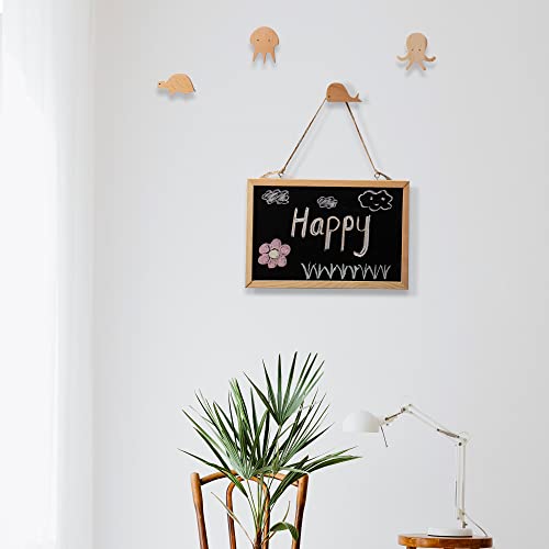 Wonqexz Wall Hook,Child Baby Nursery Wood Wall Hook, Natural Sea Aquatic Animal Coat Hooks,Wooden Hooks,Children Wall Mounted Hook,Set Of 4 #TOP4