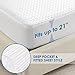 Cozymaker Twin Size 100% Waterproof Mattress Protector, Cooling Mattress Cover Fitted 8-21