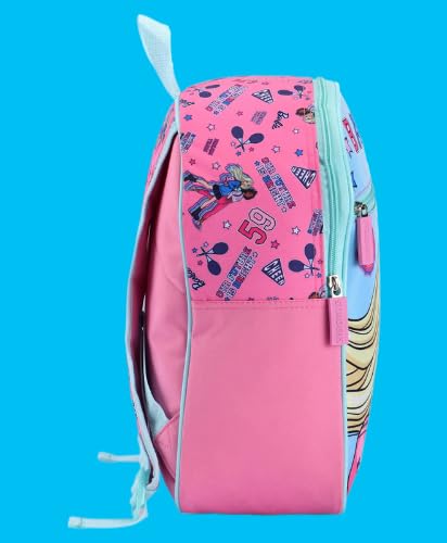 Image of STRIDERS Barbie School Bag Dreams in Style for Kids - Stylish, Trendy Backpack with Padded Comfortable Straps & Spacious Compartments - Ideal for Little Fashionistas - Age 2-4 Years - 13 inches