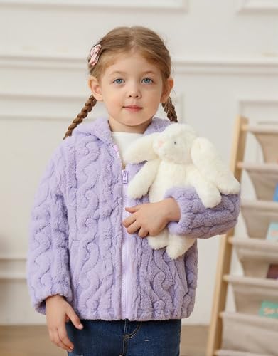 Image of Toddler Fleece Jacket Girls Warm Coats Winter Outerwear 2-6 Years