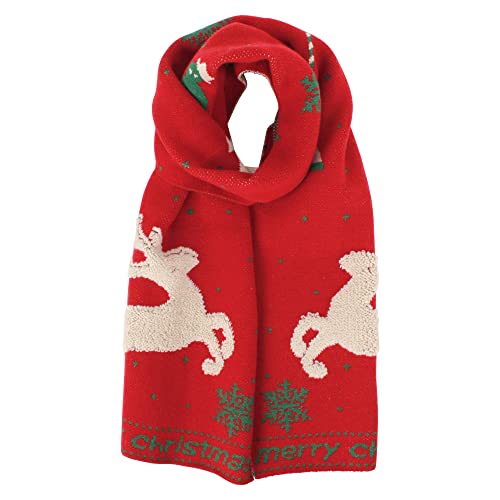 Unisex Christmas Reindeer Snowflake Snowman Scarf Fall Winter Warm Knit Long Scarf