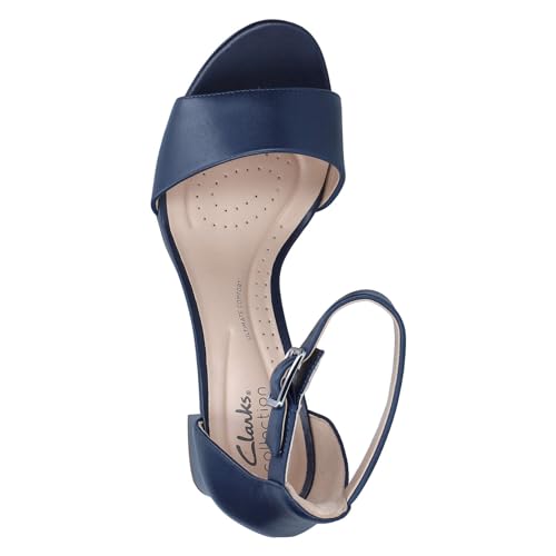 Clarks Deva Mae Womens Navy Leather, 6.5