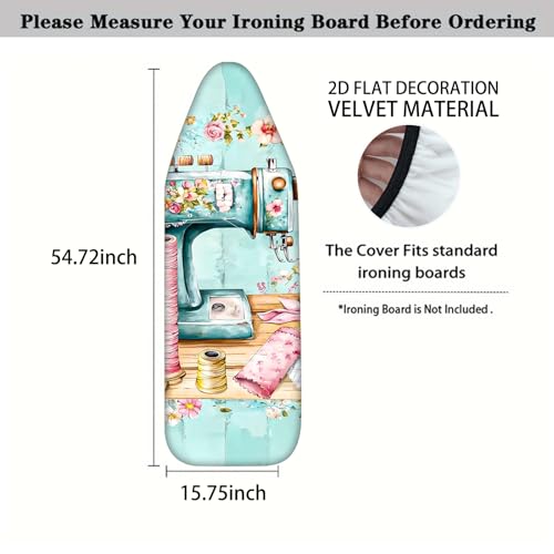 Image of Nuxovilar Floral Sewing Machine Ironing Board Cover 15x54 Polyester