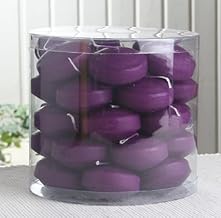 Pack of 34 Long Burn Floating Candles - Purple/Purple