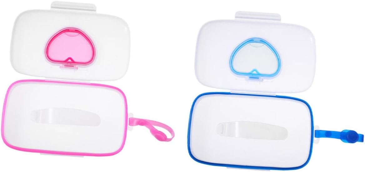2pcs Portable Wipes Case Convenient Tissue Holder for Strollers Eco-Friendly Material Seal for Freshness Lightweight and Easy to Use