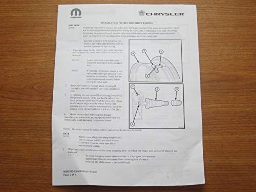 Mopar 2010-2020 Chrysler Dodge Jeep Ram Tire Pressure Monitoring System New OEM