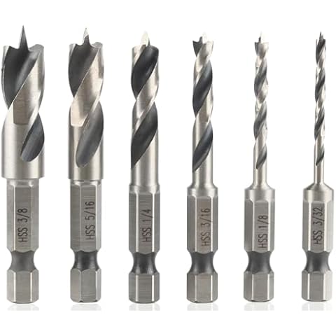 Treki 6PCS Brad Point Drill Bit Set Cover