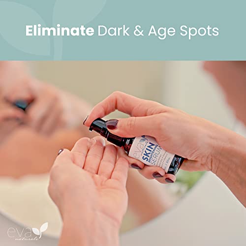 Licorice Extract Skin Brightening Serum By Eva Naturals (1 Oz) - Dark Spot Corrector, Serum For Face - Gently Exfoliates For An Even Complexion - With Peptides, Coq10 And Vitamin E - Face Serum #TOP3