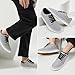 BENPAO Mens White Casual Shoes All Black Fashion Sneakers for Men Low Top Lace Up Canvas Shoes(Light Gray,us09)