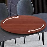 Lazy Susan Serviertablett aus Teakholz, rund, 88,9 cm, drehbar, perfekt für Esstisch, Küche, unterhaltsam, elegante Heimdekoration, langlebiges und stilvolles Design