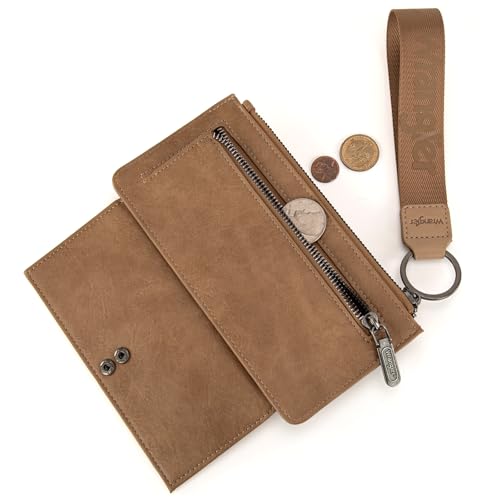Image of Montana West X Wrangler Wallet for Women Ladies Female Card Cases & Money Organizers Wristlet with Wallet Large Clutch with Coin Purse Smooth Zipper and Rfid Lining