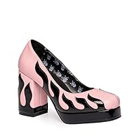 Lamoda Changed Platform Heels Pink/Flame, Women's High Platform Heels with Cushioned Insole, Vibrant Pink and Flame Design, Perfect for Parties, Casual Outfits, Fashionable and Comfortable, UK 8