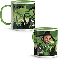 LolaPix Taza Hulk. Personalizada con Foto y Nombre. Tazas
