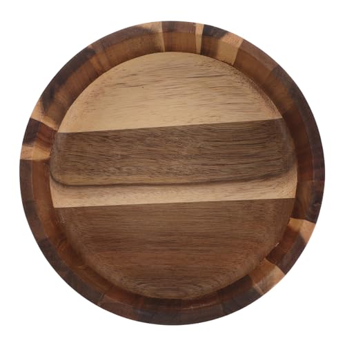 Cuenco de madera INOOMP de estilo rústico y acabado marrón para panadería casera 2