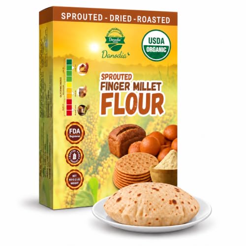 Danodia Foods USDA Organic Finger Millet (Ragi) Flour, 2lb Pack