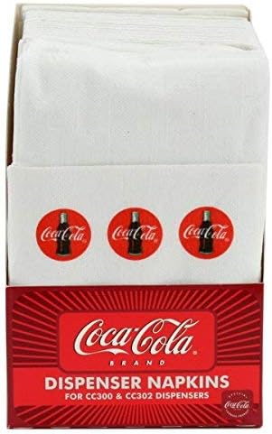 Tablecraft CC326 Coca-Cola Napkins (100 Pack), Half, Red