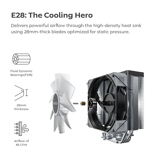 Image of MONTECH NX400 ARGB - CPU Cooler, Single Tower, 4 Advanced Heat Pipes, 52-fin Heat Sink, E28, 120mm FDB Static Pressure Fan, 28mm Fan Thickness, Corner-Cover Footpads, Polished Top Cover, ARGB - Black