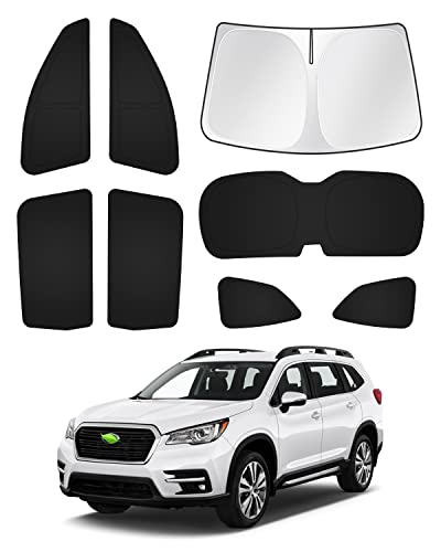 Image of Canvcle Sunshades for 2019-2025 2026 Subaru Ascent Touring Accessories Windshield Sun Shade Side Rear Window Shade Cover Sun Visor Privacy Protection Keep Vehicle Cool Black 8PCS