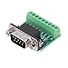 Keenso DB9 Male Female Screw Terminal Adapter Conversion Board for RS232 RS485, High Performance Connector for Easy Connection, Durable PCB for Long Service Life, Suitable for Communication