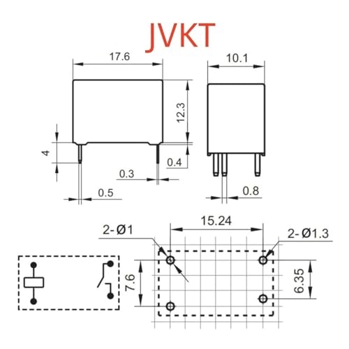 Relais JV24S-KT 24V 5A à commutation stable 4 broches