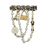 Género femenino. POUBREWD Paño Broche de Perlas torcidas for Mujer Abrigo Pasas de Enlace Estilo Colgante Broche Joyería de Verano (Color : A, Tamaño : One Size)