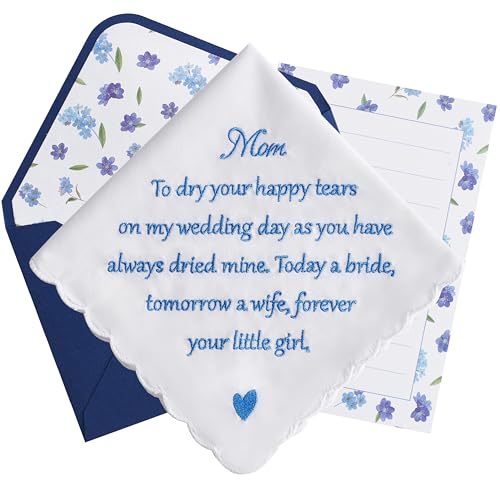 Mother of the Bride Gifts Wedding Handkerchief, AKI-106E-Mom