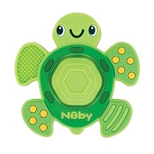 Nuby Teethe N Pop Sensory Play Teether - Baby Teething Toy - 3+ Months - Turtle
