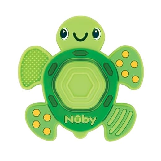 Nuby Teethe N' Pop Sensory Play Teether - Baby Teething Toy - 3+ Months - Turtle