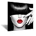 Hello Artwork - Fashion Poster Printed on Canvas Painting Beautiful Woman With Diamond Ring Picture Canvas Wall Art Prints Stretched and Framed For Home Modern Decoration As A Gift 24''x24''