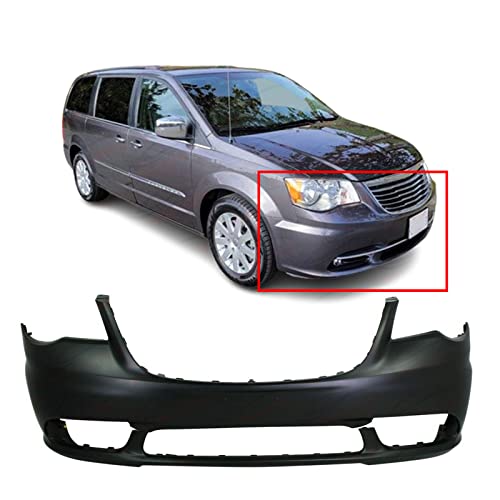 FitParts Compatible With Front Bumper Cover 2011-2016 Chrysler Town & Country LX Li Limited Premium S Touring. New Primed With Fog Light Holes. CH1000990 68088967AA 2012 2013 2014 2015