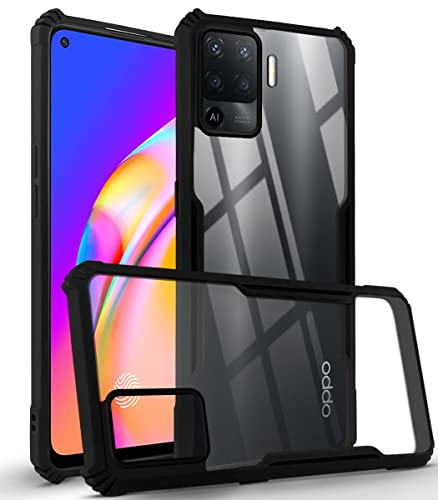 Image of Jkobi Hard PC Crystal Bumper Shockproof Back Cover Case for Oppo Reno5 Lite | Reno 5 Lite with Camera Protection (Matte Black)