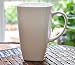 Produktbild WJVCZ 700 ml, einfache weiße Porzellan große Teebecher, quadratische Porzellantasse morgens Wasser, Tasse EIN Café Keramik Kaffeetasse, Tumbler Café