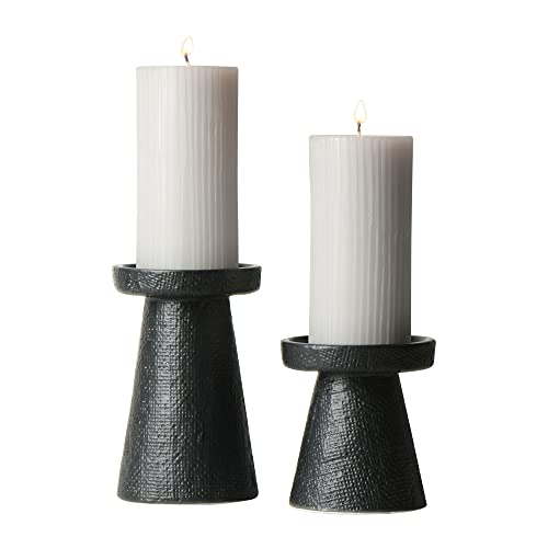 Main + Mesa EC0550 Stoneware Pillar & Taper Candle Holders, Set Of 2 thumb #9