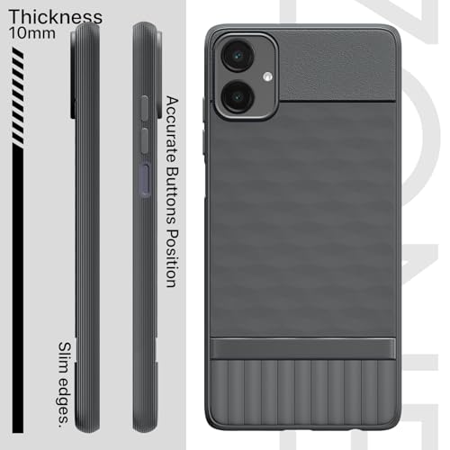 Image of Pikkme Back Cover for Samsung Galaxy M05 / A05 / F05 Camera Protection 3D Hexa Cube Design Silicone Protective Bumper Case (Grey)