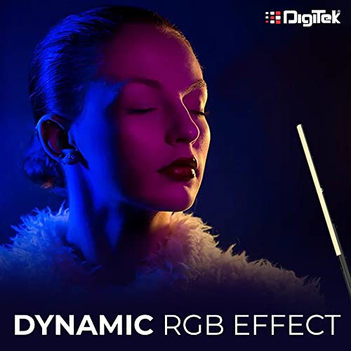 Image of DIGITEK Portable Handheld RGB LED Stick Light Wand with Remote for YouTube, Photo-Shoot, Video Shoot, Live Stream, Makeup & More, Compatible with iPhone /Android Phones & Cameras (DSL-20W RGB)
