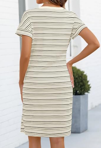 Image of MEROKEETY Women's 2026 Summer Short Sleeve Casual T Shirt Dress