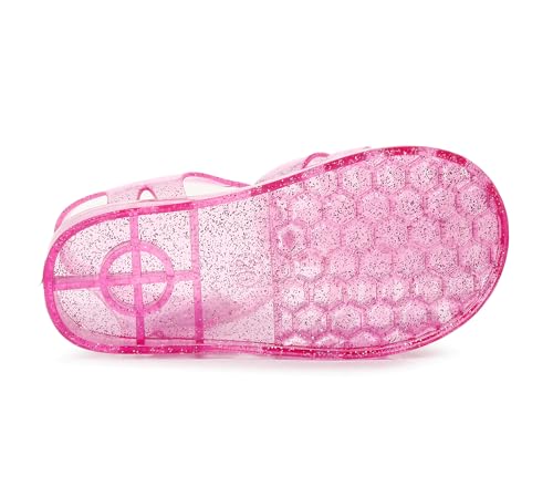 Dongni Princess Costumes Jelly Flats Shoes, Closed toe beach summer shoes Dress Up Sandals for Little Girls, Toddler or Kids4